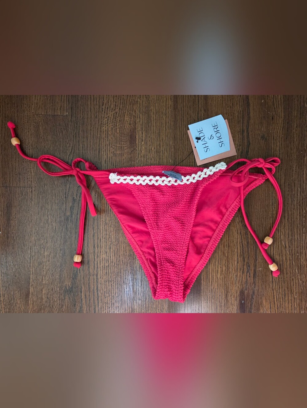 New Shade & Shore Womens XS 0/2 Red Bikini Swim Bottoms
